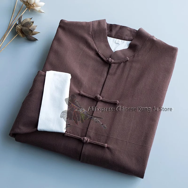 Thick Cotton Wing Chun Kung fu Jacket Martial arts Tai chi Shirts Wushu Meditation Coat High Quality