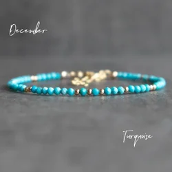 Turquoise bracelet, a real turquoise birthday stone lady's bracelet, a gift for his wife and girlfriend