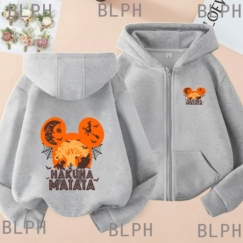 

Fashion Harajuku Print Disney Parent-child Clothes Mickey Mouse Minnie Adult Children Sweater Av Same Style Sports Casual Coat