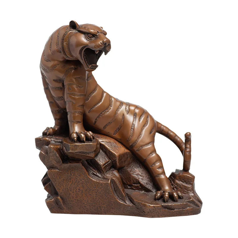 

Shangshan Tiger Ornament Copper Crafts Living Room Entrance TV Cabinet Decoration Office Desktop Gifts
