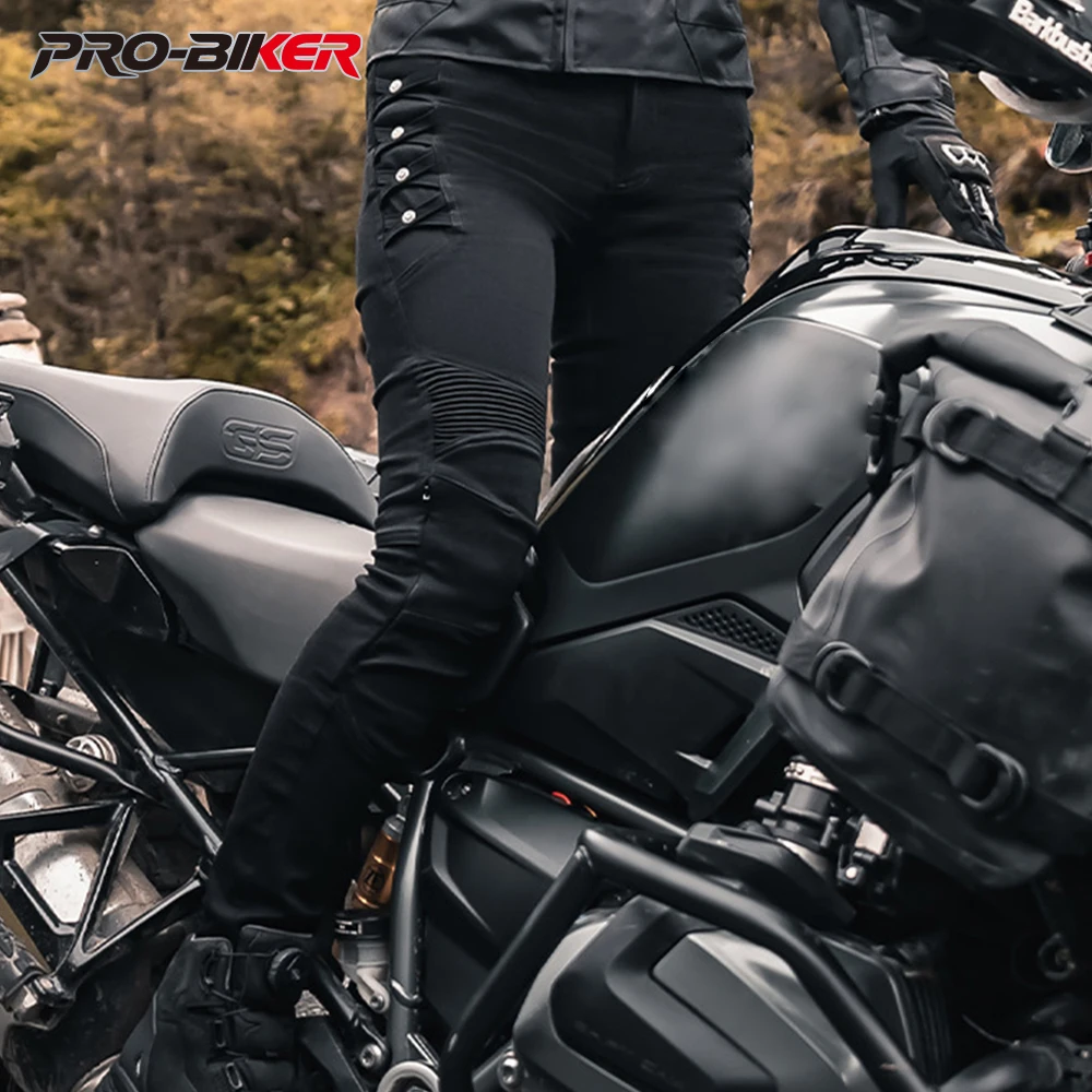 

Motorcycle Riding Pants Women's Slim-Fit Elastic Motorcycle Pants Anti-Fall Pants Stretch Motorcycle Travel