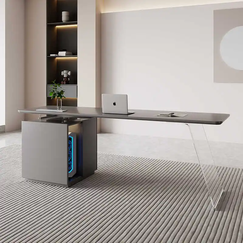 Nordic Cream Style Office Desks Modern Simple Luxury Designers Office Desks Acrylic Computer Furniture Bureau De Chambre