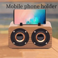 Altoparlante Bluetooth Wireless portatile in legno supporto audio hi-fi scheda TF AUX Music Playe Outdoor Desktop Stereo Mini Radio FM