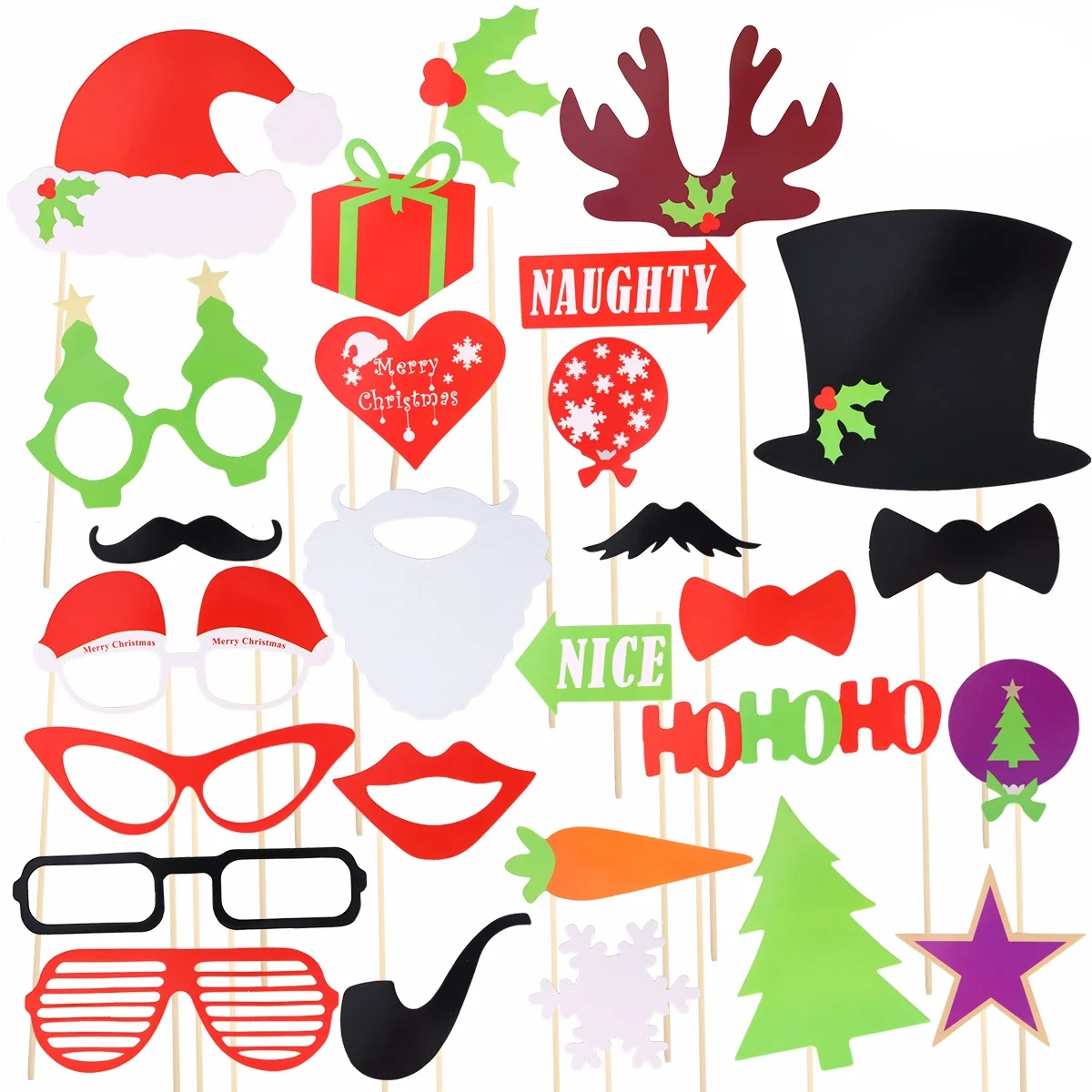 

28 Pcs Funny Photography Props Christmas Party Holiday Throwing Creative Posing