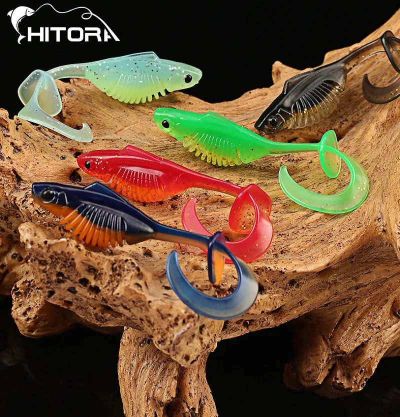 

12Pcs New Fishing Lures 6cm 8cm Artificial Grub Worm Soft Lure Carp Silicone Bait Wobblers for Trolling Pike Bass Sea Swimbait