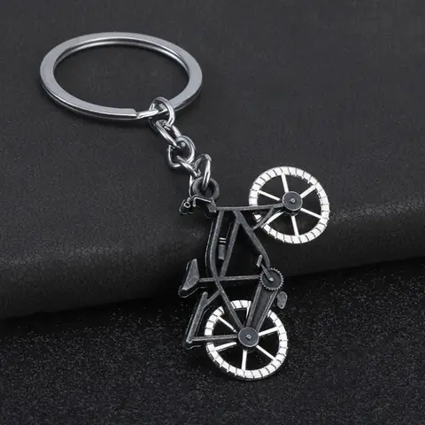 Metal 3D Three-dimensional Keychain Bicycle Backpack Originality Personalization Keyring Adventure Badge Key Chain Ring Gift