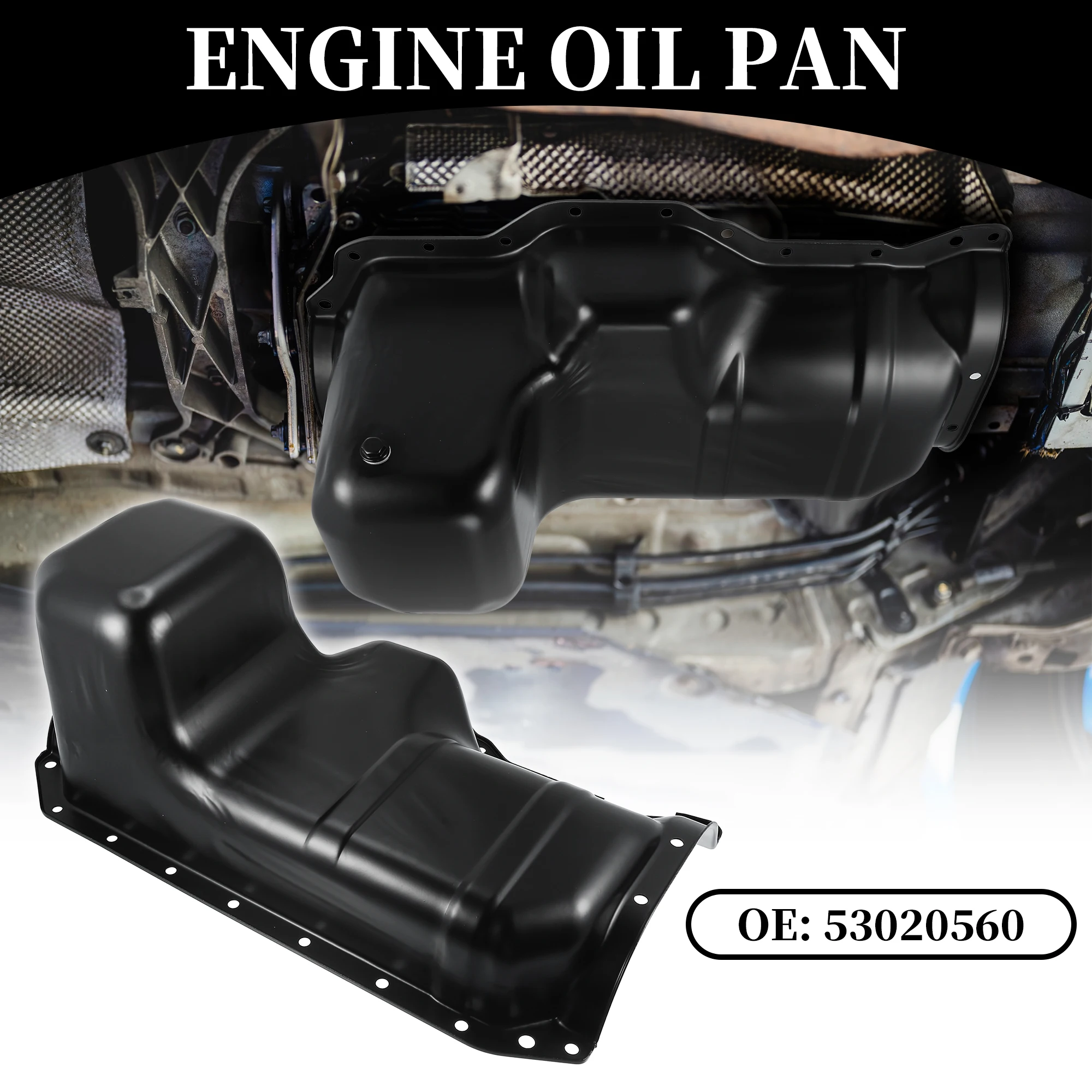 

UXCELL Engine Oil Pan No.53020560 Transmission Oil Pan for Jeep Cherokee 1996-2000
