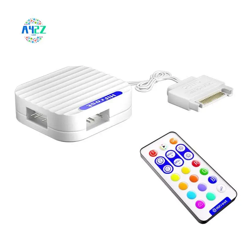 

A42Z-5V 3Pin ARGB Controller SATA Interface Extension Cable HUB Mini Adapter RGB Remote Controller For PC Fans LED Strips