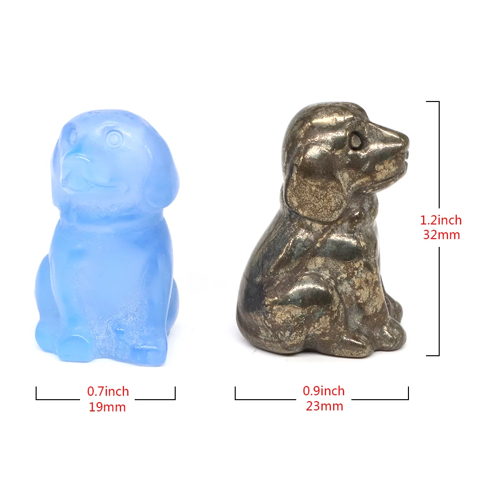 بلورات الحجر الطبيعي لتماثيل الكلاب ، شفاء ريكي ، بولدوغ صغير ، تمثال حيوان ، حرف أحجار كريمة ، ديكور منزلي ، هدية عيد الميلاد ، ، ، ، ،"