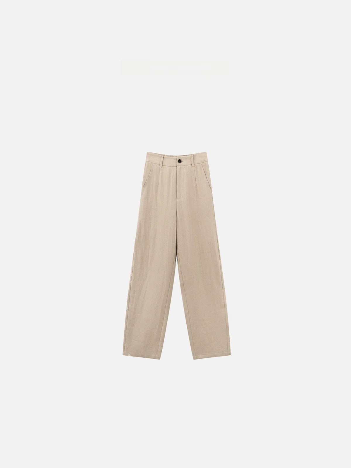 

Zone Cigarette Pants Spring Design Elastic Waist Pure Color Straight Leg Pants CCB0749 Commute Sle Long Trousers