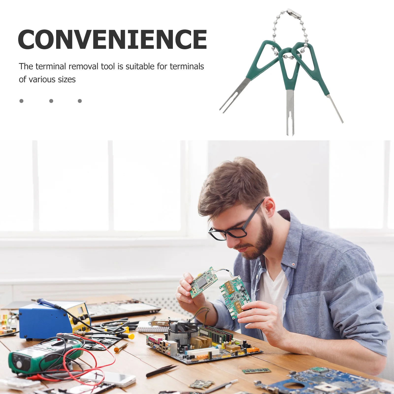 

3Pcs Terminal Extractor Wire Connector Tool Set Electrical Wiring Harness Terminal Ejector Kit