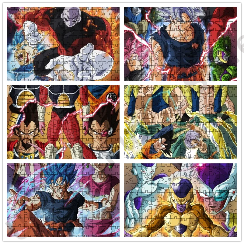 Bandai Anime Dragon Ball Puzzles Guku Jigsaw Puzzle for Adults 300/500/1000 Pcs Puzzles Educational Diy Large Puzzle Toys Gifts