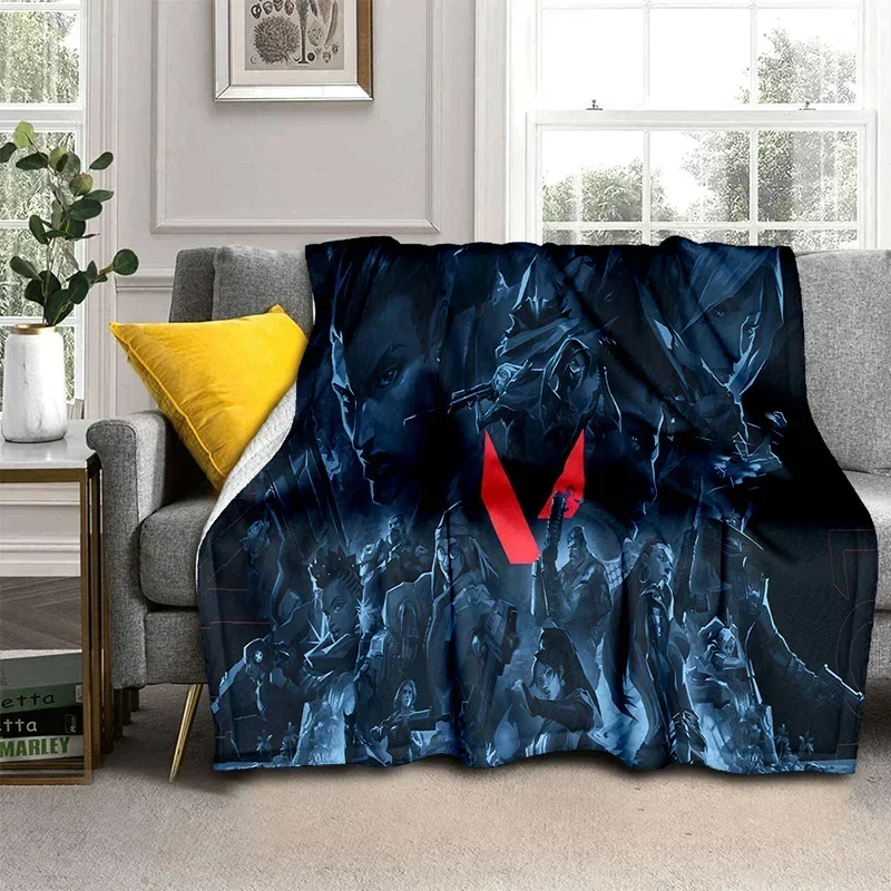 VALORANT Game Gamer Cartoon  Blanket,Soft Throw Blanket for Home Bedroom Bed Sofa Picnic Travel Office Rest Cover Blanket Kids