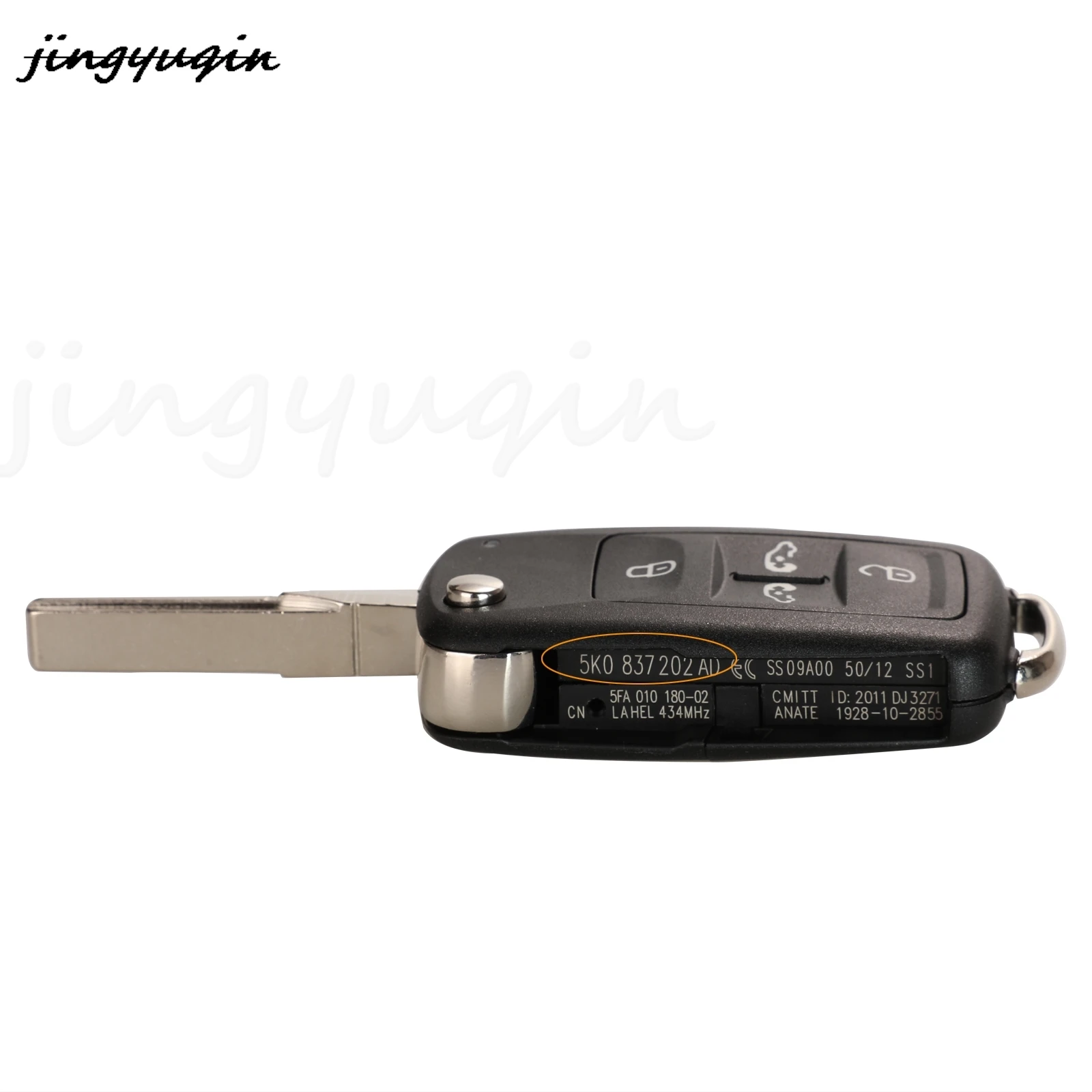 jingyuqin 5 Buttons Smart Remote Car Key Fob 315/433Mhz ID48 Ask For VW Volkswagan Sharan Multivan T5 5K0837202AD 7N0837202K