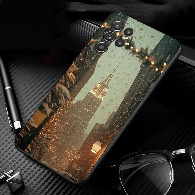 

Phone Case For Samsung Galaxy S26 S25 S24 S23 S22 Ultra S23 S22 S25 Plus S24 FE S26Edge Winter Snow Light Sceneary