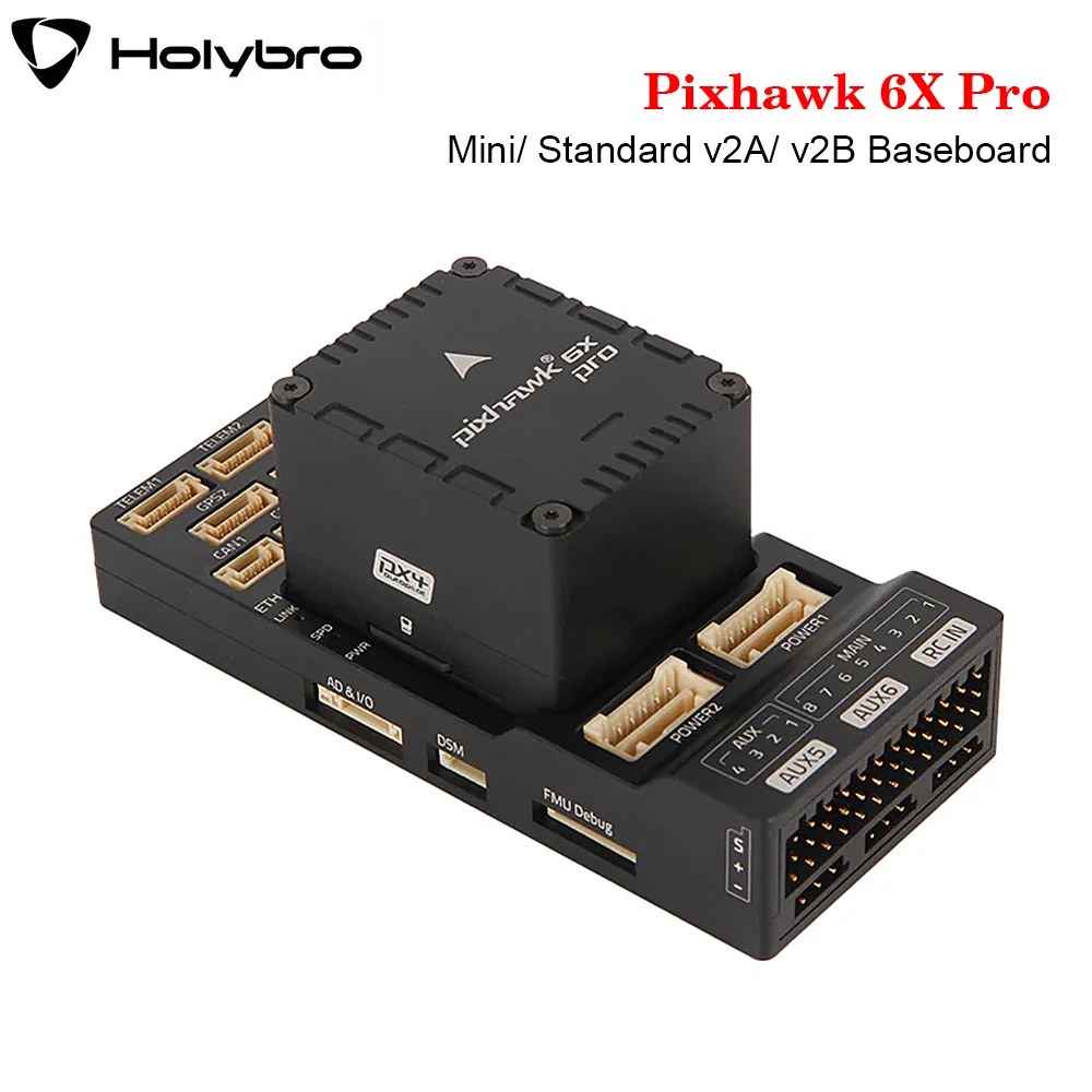 

Holybro Pixhawk 6X Pro Autopilot FC STM32H753 Модуль процессора со стандартным v2A/ v2B/мини-планшетом, PM02D для RC FPV Drone