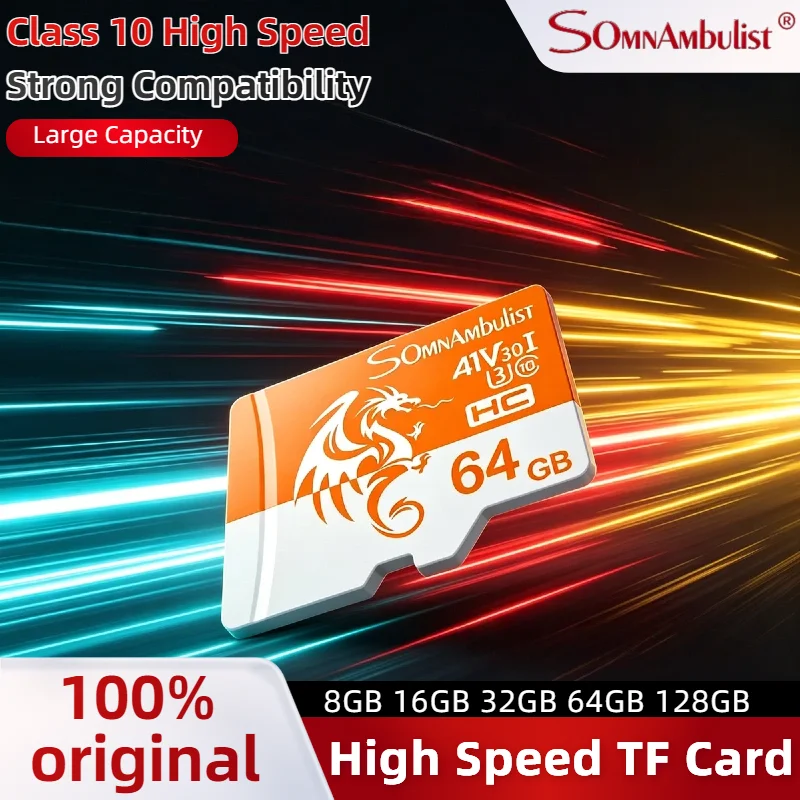 SomnAmbulist Memory Card 64GB High Speed Mini TF Card Class 10 U3 A1 Pro for Drone Audio Surveillance Device 64GB TF Card