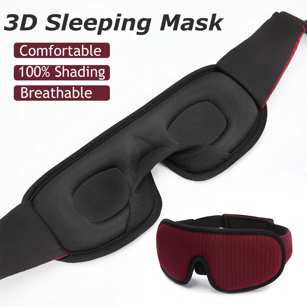 

New 3D Sleeping Eye Mask Shading For Sleep Soft Bandage On Eyes Eyeshade Sleeping Aid Travel Eyepatch Sleep Mask Block Out Light