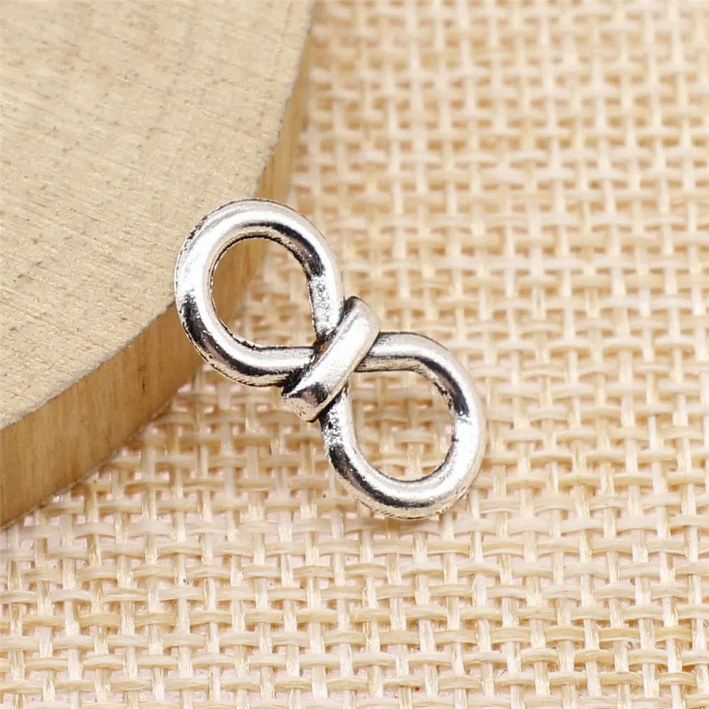 Findings Double Circle Connector Charms Jewelry For Men 9x19mm 10pcs