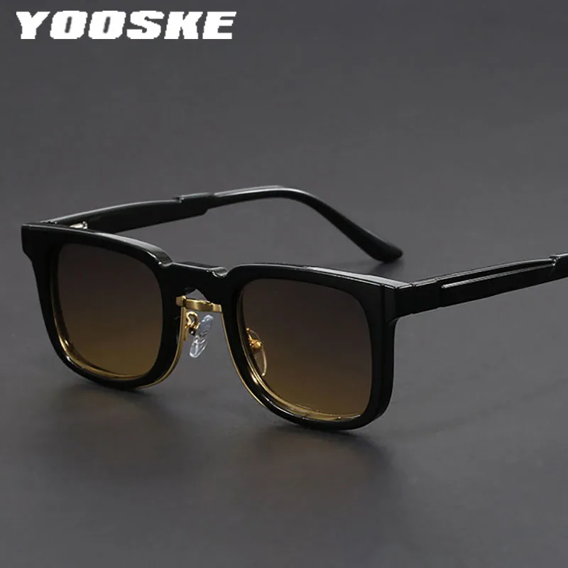 New Hip-Hop Sunglasses UV400 Retro Square Sunglasses for Women Men High-end Trendy Personality Sunscreen Goggles