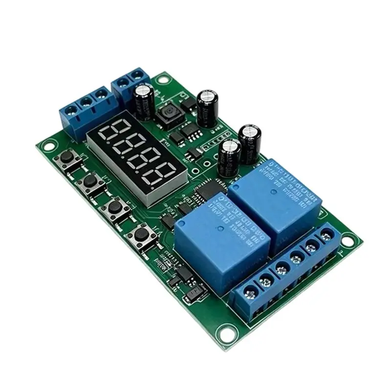 M11K-YF-7 Dual Channel DC7-30V Delay Relay Module Multifunctional Control Switch Pulse Trigger Cycle Timer 0.01S-999Ms