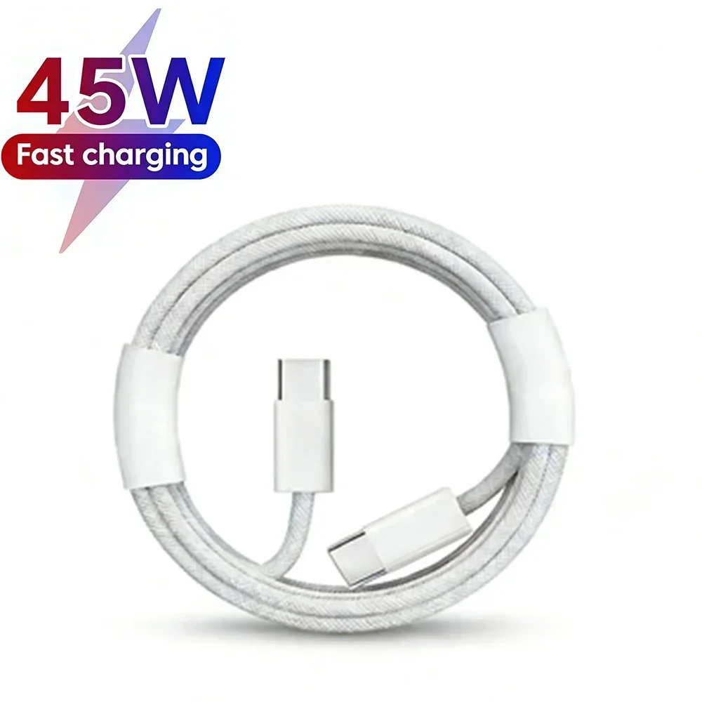 

HANNUO 40W Fast Charging Cable For iPhone17 Pro Max Type C To C Quick Charger Cord Braided Power Wire For iPhone 15-17 Series