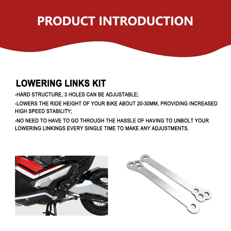 Motorcycle Rear Suspension Lowering Link Drop Kit Fit For HONDA X-ADV 750 XADV 750 2019-2023 2021 2022 Shock Absorb Accessories