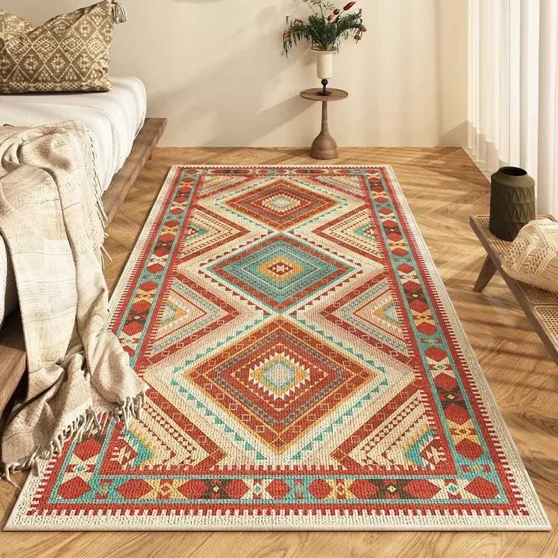 

Nordic High-end Bedroom Bedside Carpet Art Geometric Pattern Coffee Table Soft Floor Mat Living Room Corridor Cloakroom Rug 러그