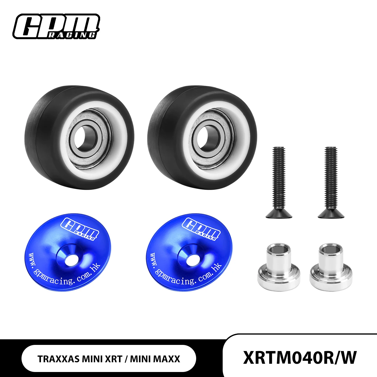 GPM MINI XRT MINI MAXX لـ 7075-T6 ALLOY Wheelie Bar Wheel & Bearing TRAXXAS #6