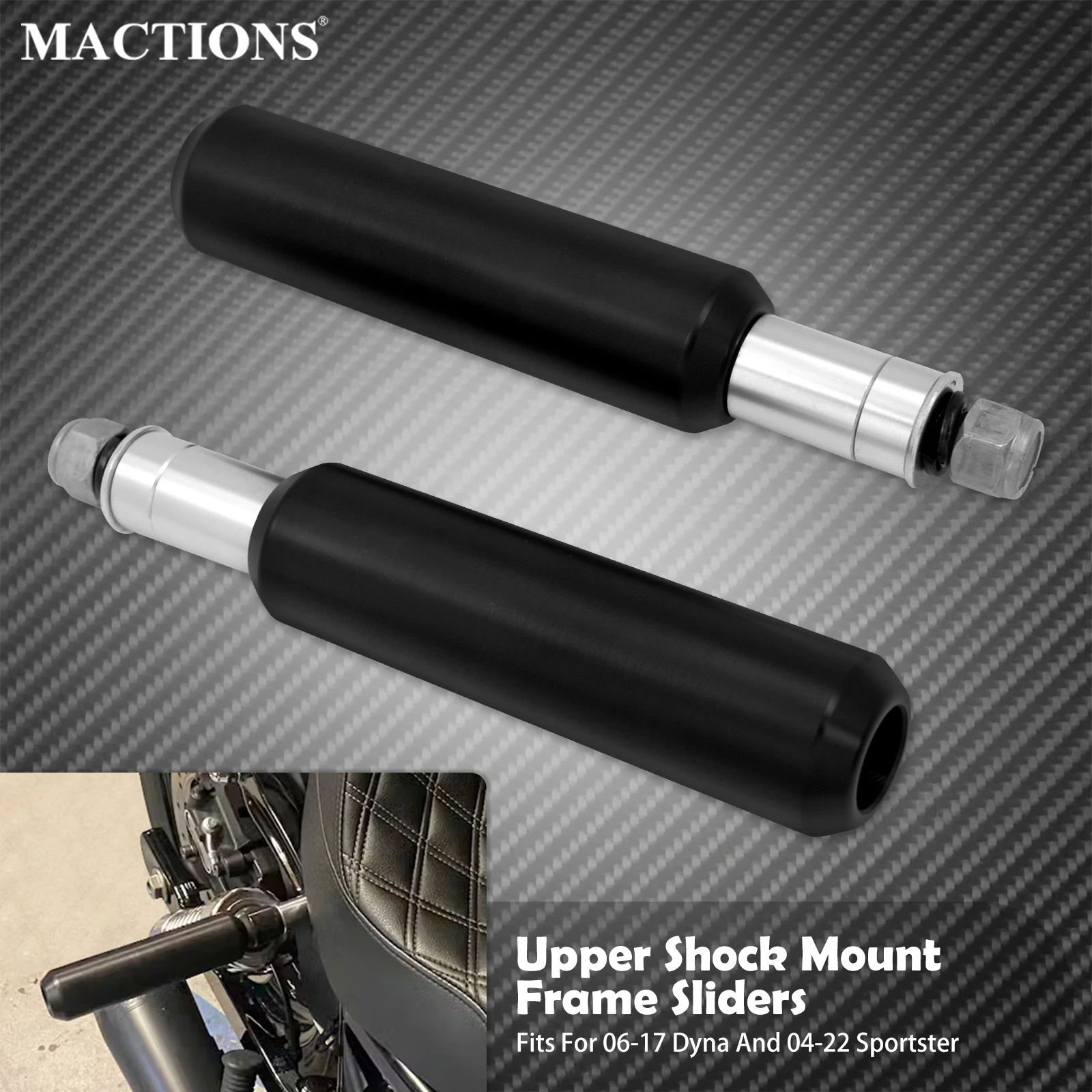 

Motorcycle Upper Shock Mount Frame Sliders Falling Crash Guard Protector For Harley Dyna Street Bob FXDL 2006-17 Sportster 04-22