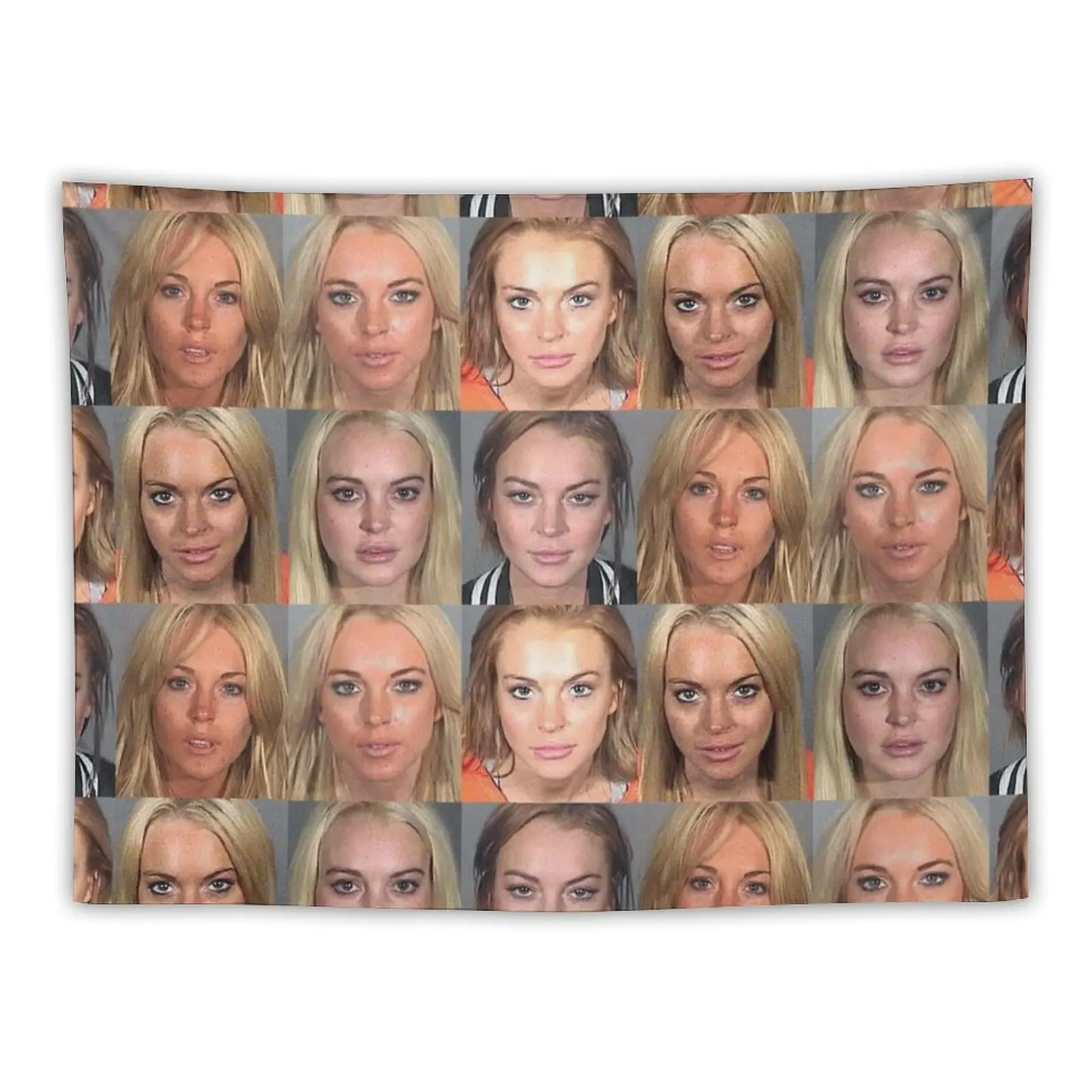 lindsay lohan mugshot Tapestry Wall Tapestries House Decor Room Decor Aesthetic Tapestry