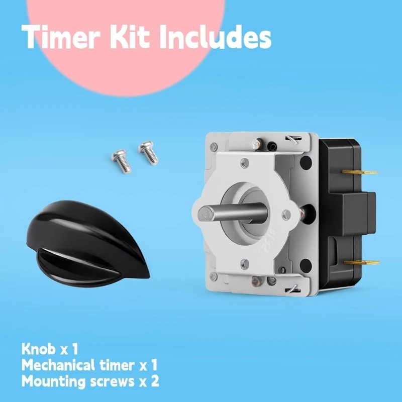 

В комплект замены таймера универсальных зарядных устройств входят винты для ручки механического таймера из прочной стали для