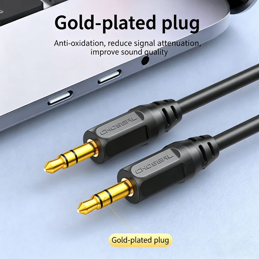 CHOSEAL Aux Cable 3.5MM Jack Male to Male 3.5mm Audio Cable Jack for Headphones Xiaomi Oneplus Speaker Cable Car Aux Cord - view 6