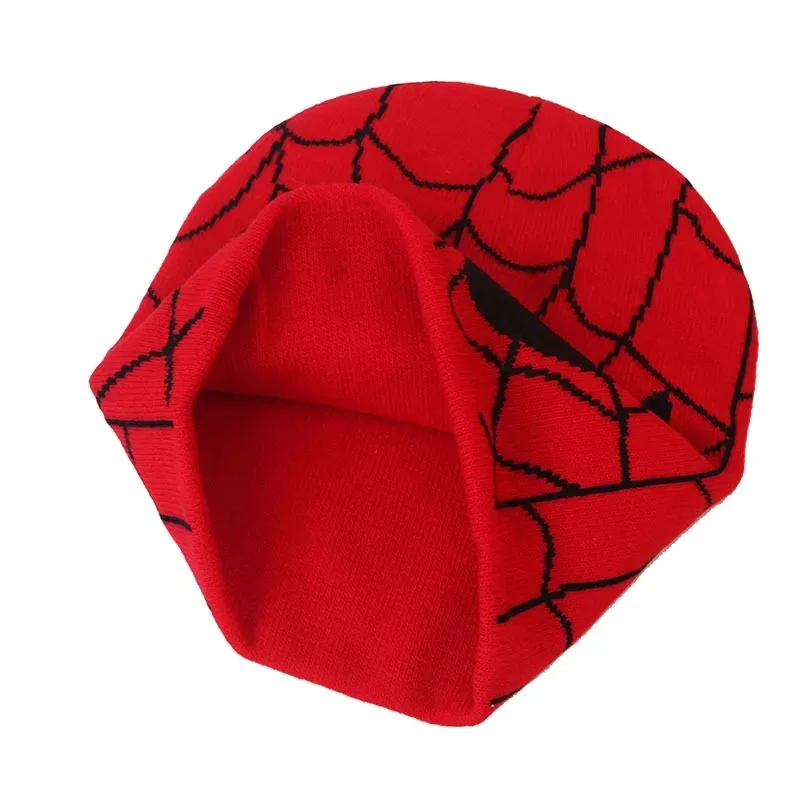 New Cartoon Spider Embroidered Beanies Hat Men Winter Autunm Warm Knitted Bonnet Cap Soft Wool Skullies Beanies Caps Boys Gifts