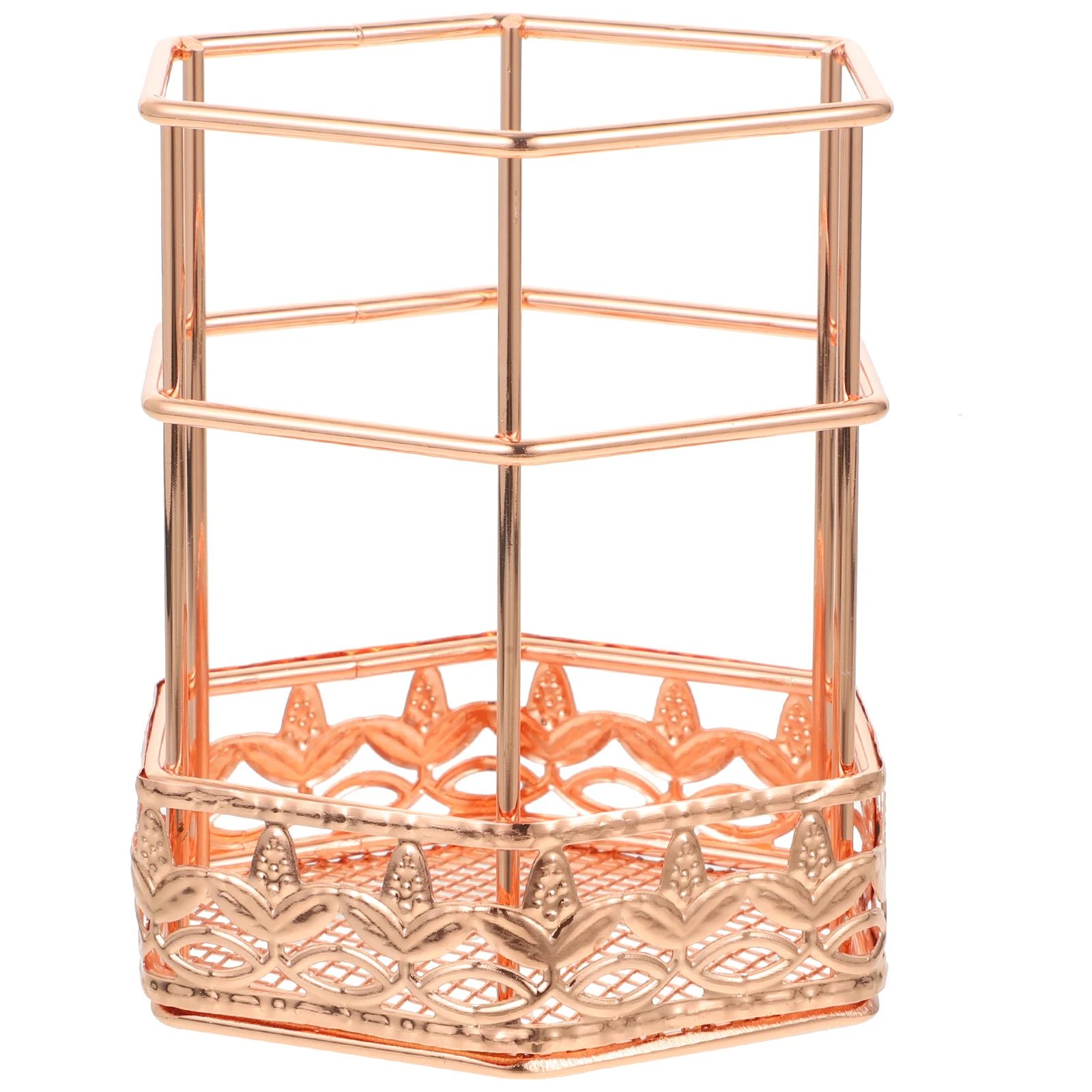 Pen Organiser Holder Work Desk Multifunctional Rose Gold Organizers and Storage Wrought Iron Holders