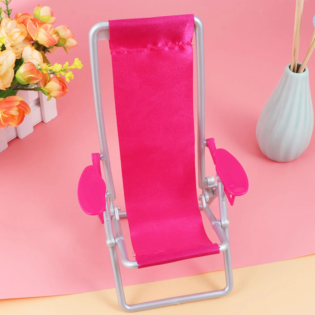 

2 Pc Miniature Simulation Beach Chair Decoration Furniture for Dollhouse Small Sand Decorations