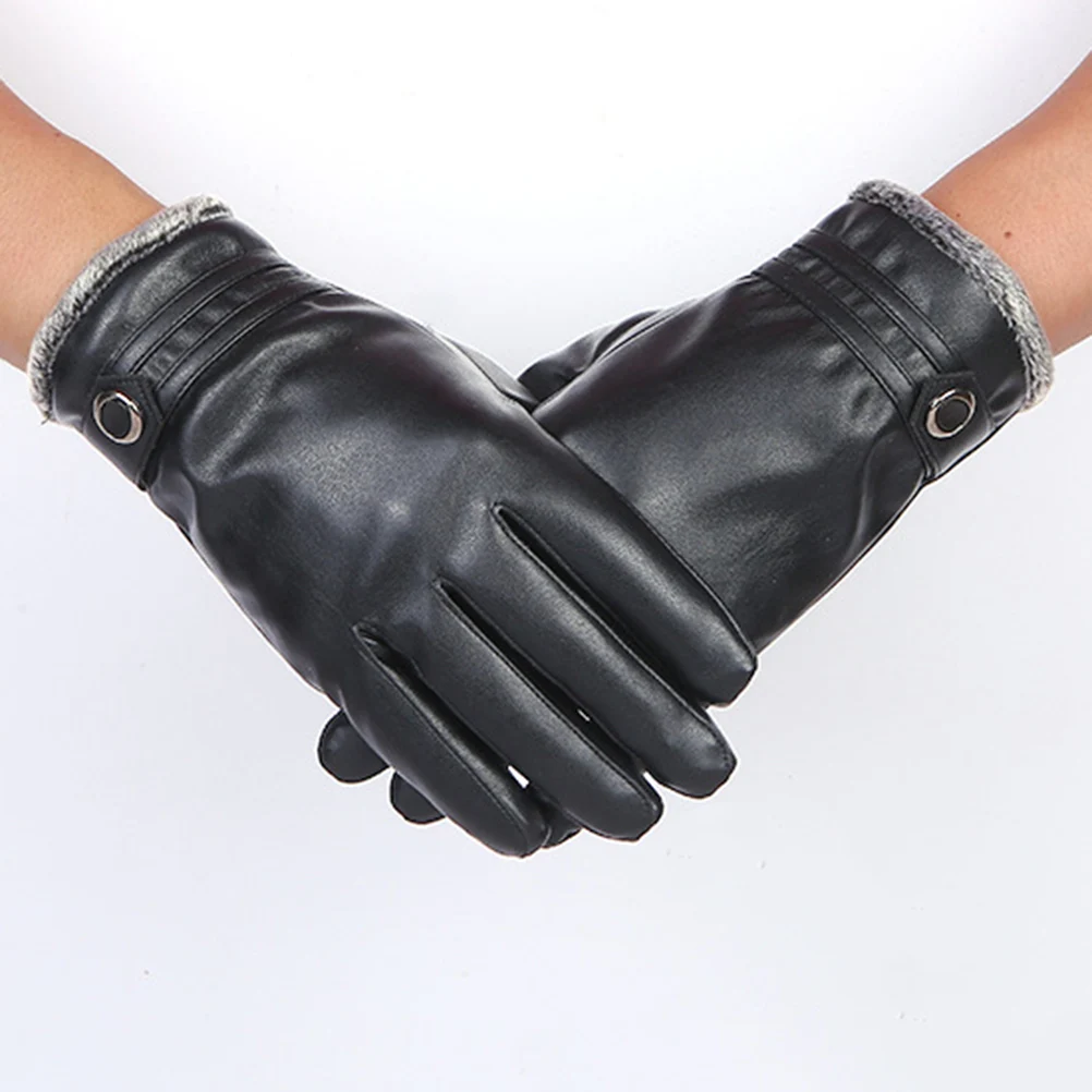 

Touch Screen Warm Gloves Winter Women Waterproof Unisex Cold Weather for Black Motorcycle Texting