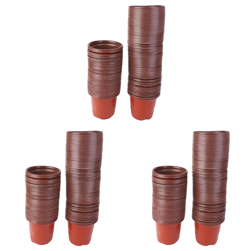 

600Pcs 4 Inch Plastic Flower Seedlings Nursery Supplies Planter Pot/Pots Containers Seed Starting Pots Planting Pots