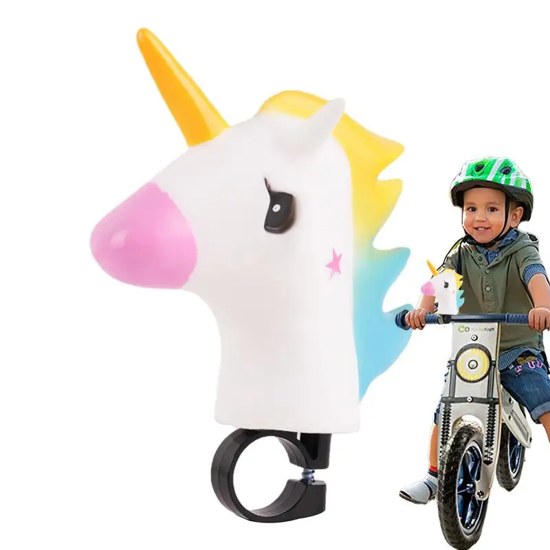 Toddler Bike Bell Cute Horse Bike Horn Kids Bicycle Bell Cartoon Style Bike Ringer Bell Bike Bells For Handlebar Loud Ringing