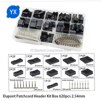 5 boxes 620pcs 310pcs 2.54mm Dupont jumper connector housing with terminal kit for circuit building, repair work