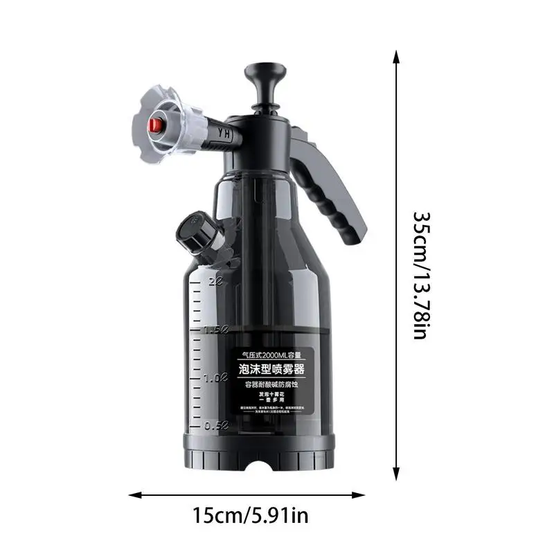 High Pressure Washer Ergonomic Handle Foam Sprayer Hand-held Car Wash Air Pressure Spray Can Tool For Car Accessories