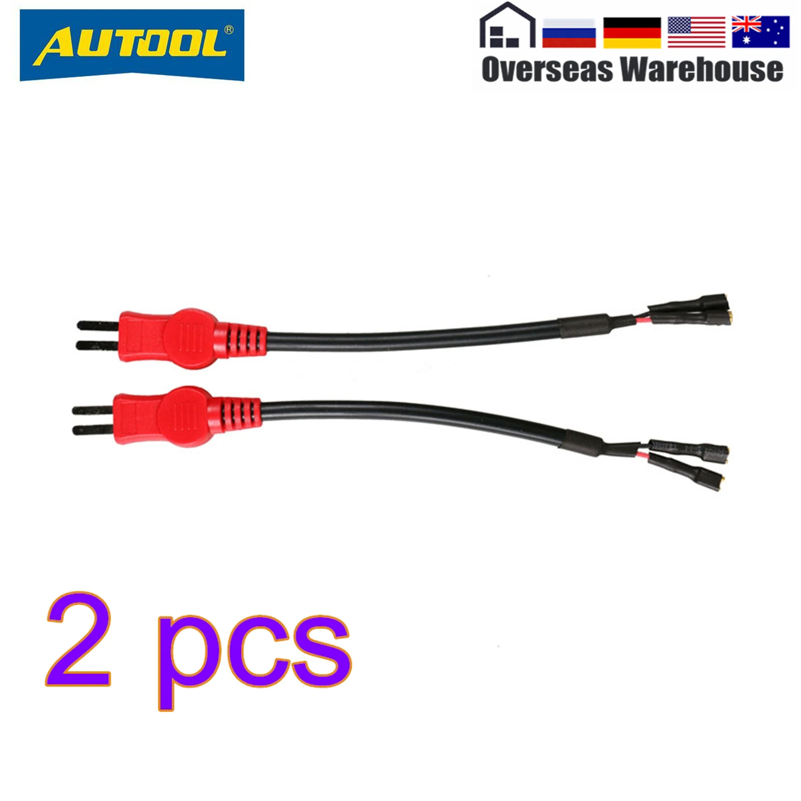 AUTOOL 2PCS CT200 CT150 CT180 Adapter Cables Auto Fuel Injector Cleaner and Tester Parts Car Diagnostic Connectors