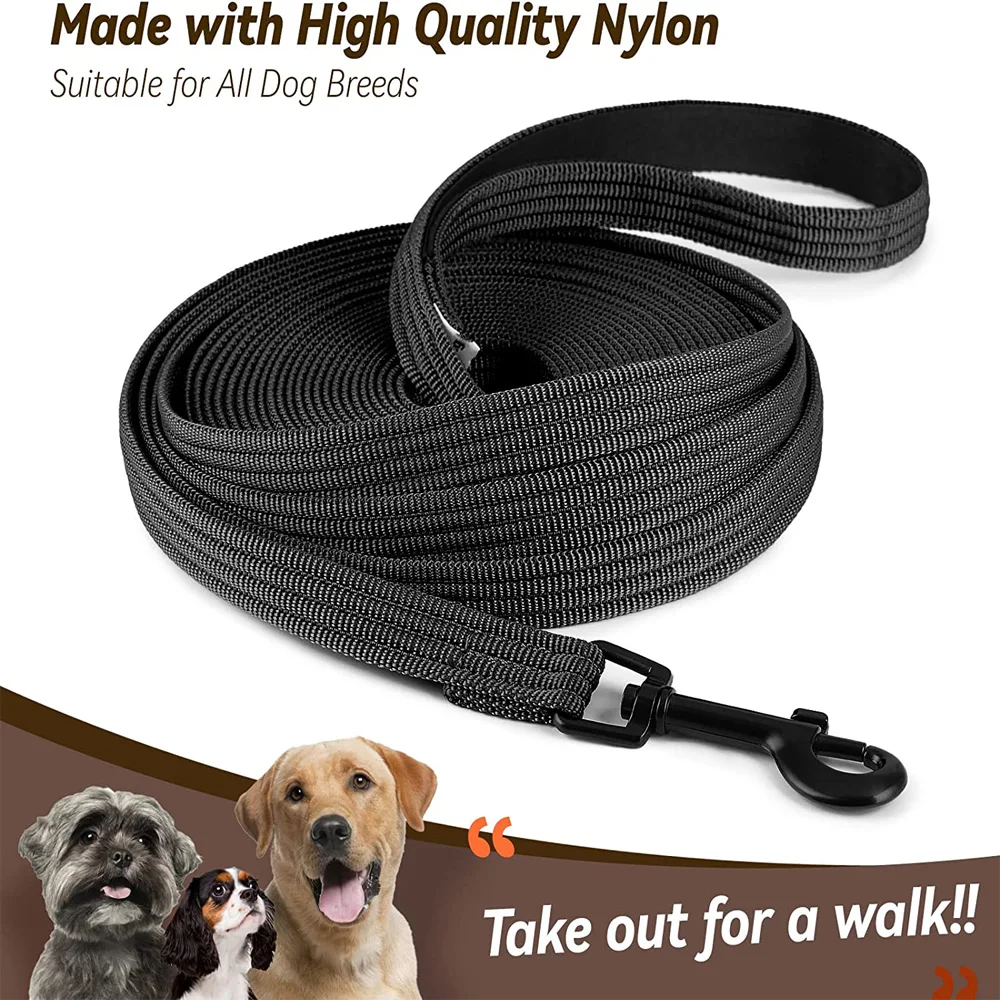 Long Nylon Pet Dog Leash For Small Big Dogs Outdoor Hiking Puppy Lead Rope Durable Labrodor Traction Belt 4.5/ 9/ 15FT Dog Leash