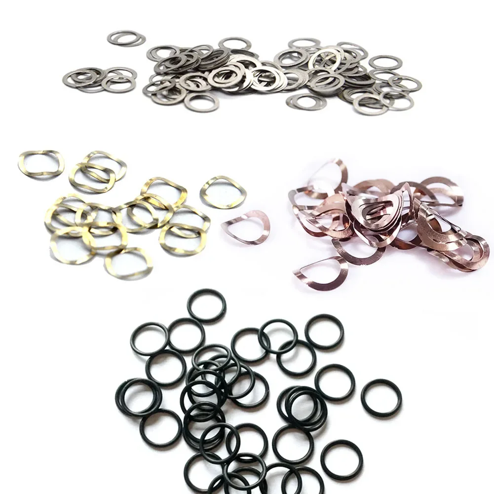 50Pcs Dental Handpiece Repair Spare Parts Flat Wave Gasket Spring Washer NSK KAVO WH High-speed Air Turbine Motor Sealing O-ring