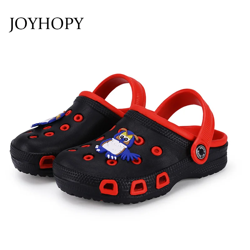 EUR24-35 Children Mules Clogs Kids Summer Garden Cute Cartoons Shoes Girl Boy Beach Shoes Candy Color Hole Baby Shoes Sandals