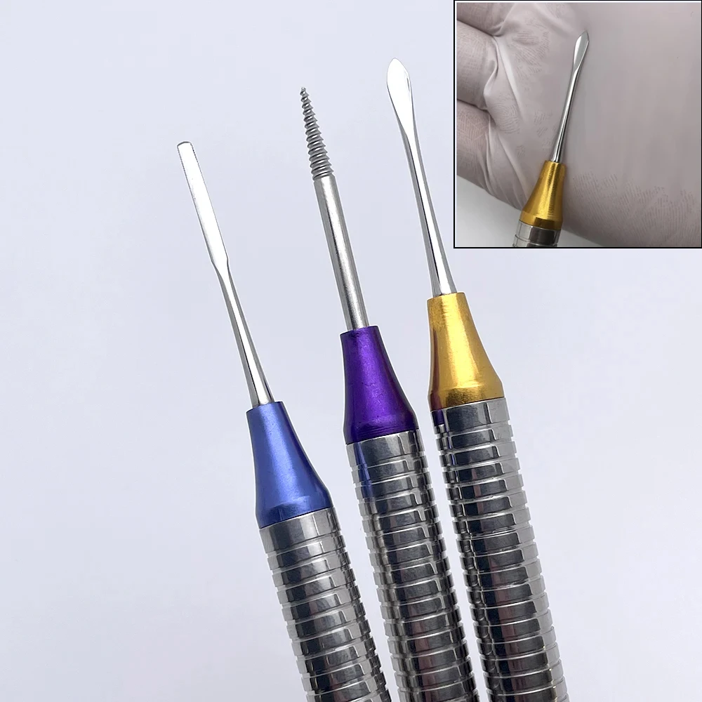 Dental Flex Periotome Power Teeth Extraction Set Tooth Extractor Titanium 3Pcs Tip Flexible Dental Periodontal Instruments