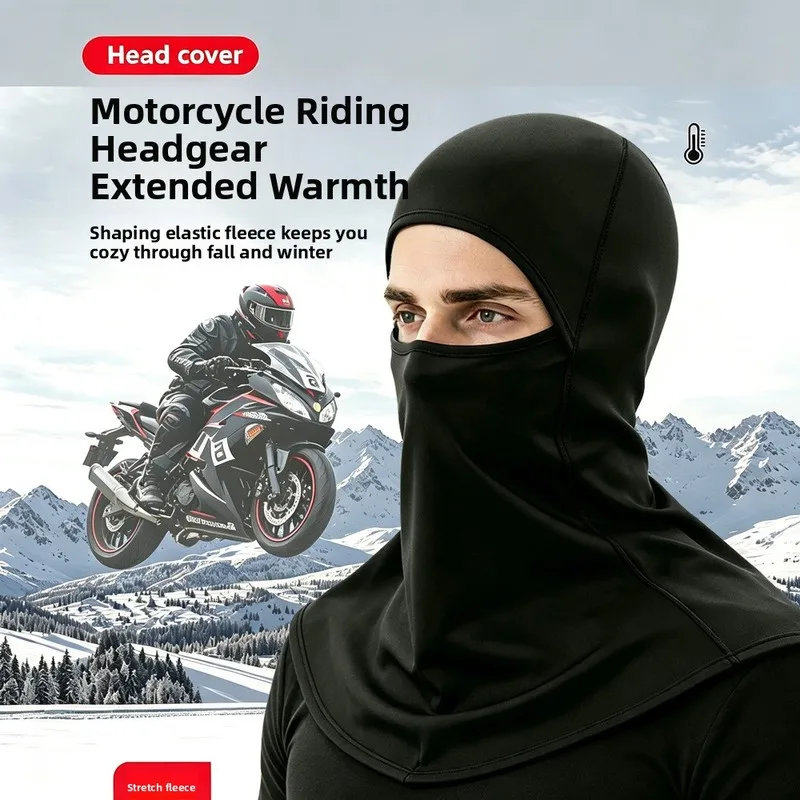New Extended Shawl Style Warm Headgear, Windproof Coldproof Face Cover for Motorcycle Riding Outdoor Sports