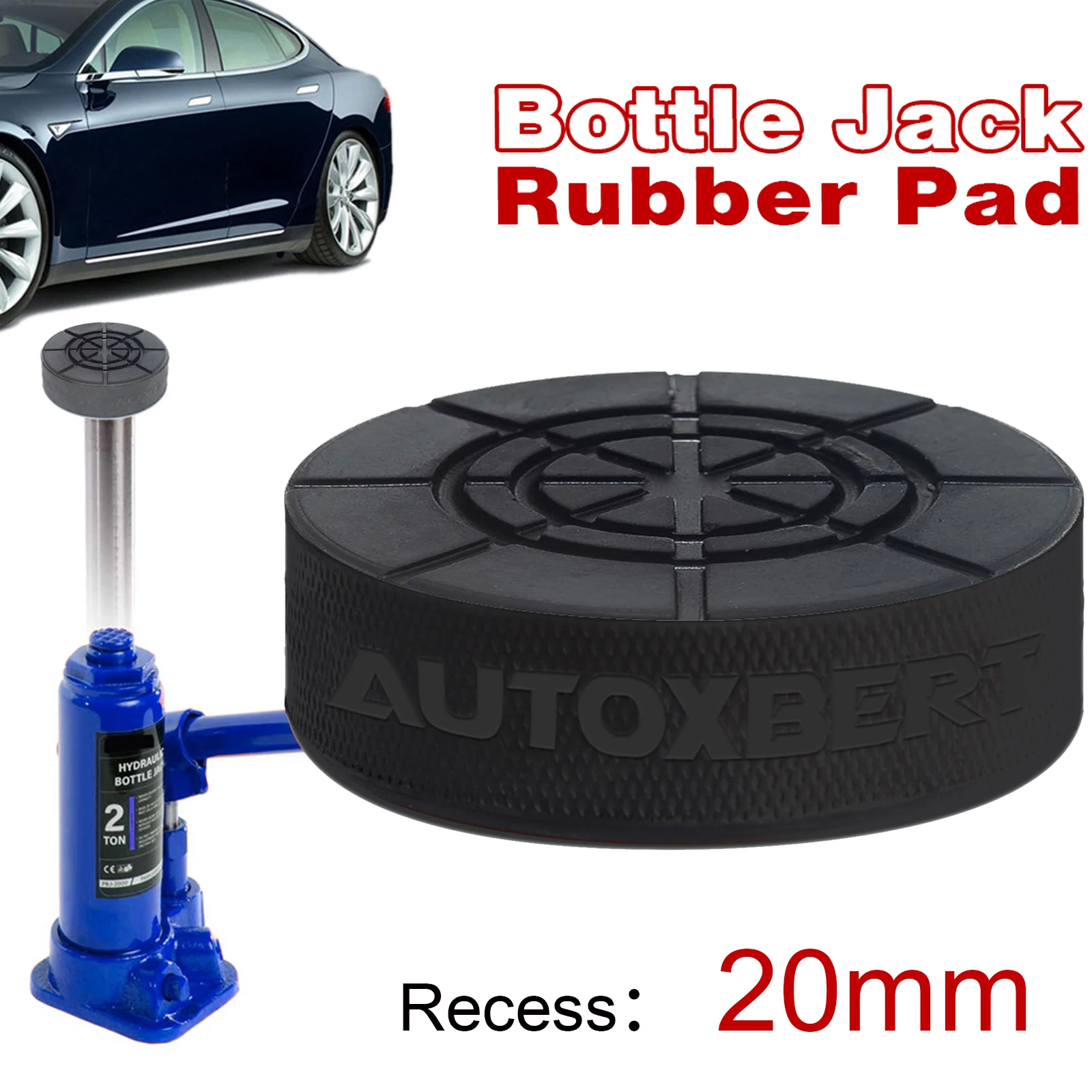 

Rubber Bottle Jack Pad Support Point Adapter Jacking Car Removal Repair Tool For 2 Ton Bottle Jacks Auto Accessories 60x20mm New