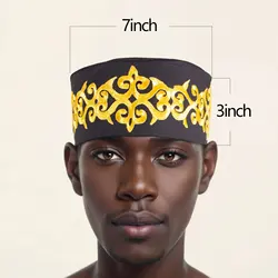 African Muslim Islam Kippah Arab Caps Fashion Men Ramadan Arabia Muslim Embroidery Wrap Allah Muslim Prayer Cap Men Hat A1928010