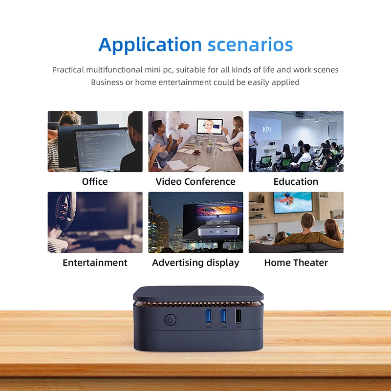 Ficep AK1 Pro Mini Pc Windows 11 Pro Intel Celeron N5105 DDR4 8GB 256GB SSD WIFI Windows 10 Gamer Computer PK GK3 Pro Minipc New